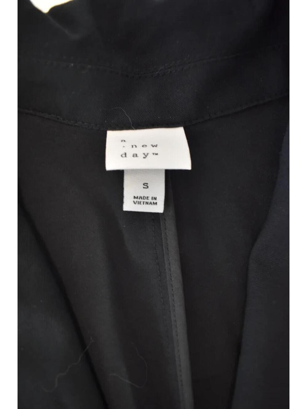 A New Day Women’s Black Blazer Size Small Classic Single Button Work Jacket - Picture 5 of 7
